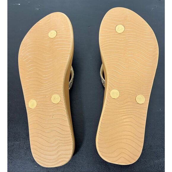 Reef Stargazer Tan Flip Flops Thongs Sandals Glitter Size 6-7 - Picture 6 of 9